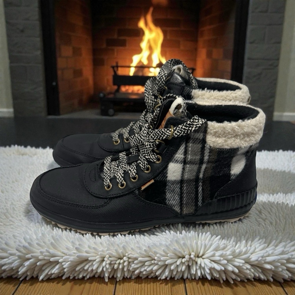 🔥Keds 🖤Scout Shearling❄️ Madras‎ Waterproof Plaid Ankle Grunge Boho Rain Boots